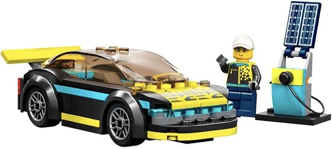 LEGO 60383 City Electric Sports Car Toy for 5 Plus Years Old Boys and Girls, Race Car for Kids Set with Racing Driver Minifigure, Building Toys