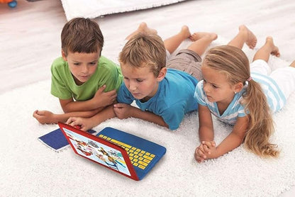 LEXiBOOK Paw Patrol - Educational and Bilingual Laptop Spanish/English - Toy for Child Kid (Boys & Girls) 124 Activities, Learn Play Games and Music with Chase Marshall - Red/Blue JC598PAi2