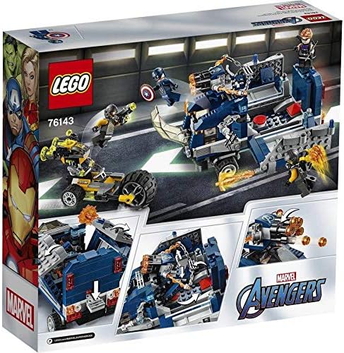 LEGO Marvel Avengers Truck Take-Down 76143 Captain America and Hawkeye Superhero Action, Cool Minifigures and Vehicles (477 Pieces)