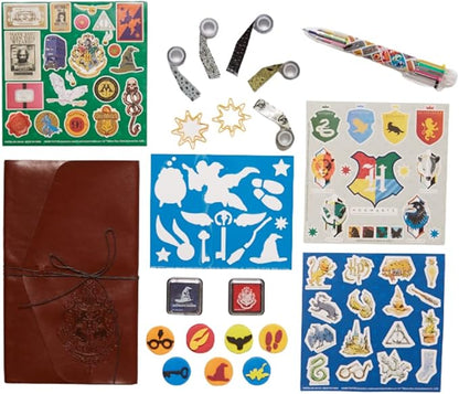 Innovative Designs Harry Potter Journal Set for Kids – Smash Leather Journal Kit with Stickers, Stamps & Tape