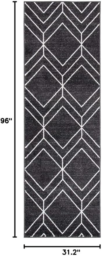 SAFAVIEH Adirondack Collection Runner Rug - 2'6" x 8', Brown & Ivory, Modern Geometric Design, Non-Shedding & Easy Care, Ideal for High Traffic Areas in Living Room, Bedroom (ADR241T)