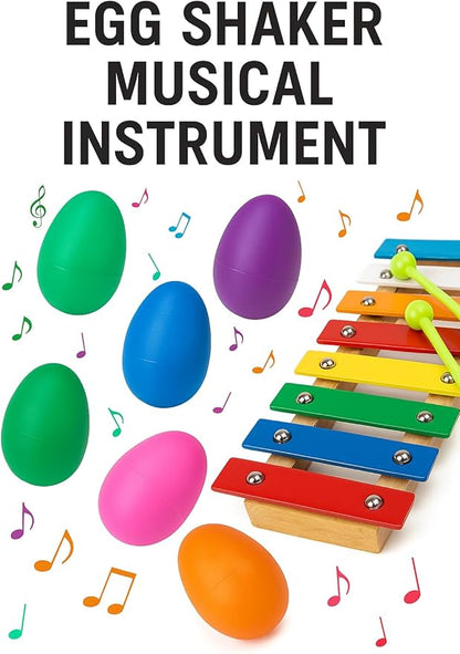 GIFTEXPRESS 18 PCS Easter Egg Shakers for Kids – Colorful Percussion Musical Maracas for Toddlers, Baby Sensory Toys, Easter Basket Fillers, Preschool Rhythm Instruments, Classroom Noise Makers