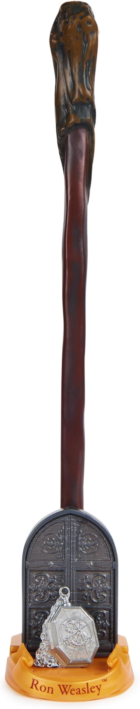 Wizarding World Harry Potter, 12-inch Magical Collector Ron Weasley Wand with Stand & Die-cast Icon, Magical Artifacts Series