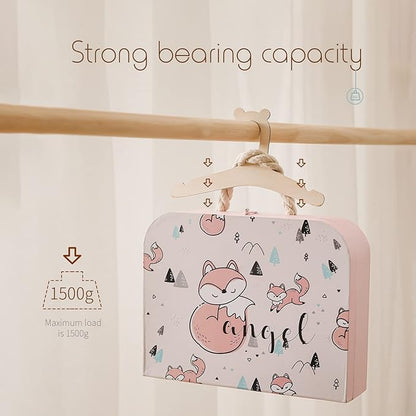 20 Pcs Kids Wooden Hangers，9'' Kids Baby Toddler Children Wooden Hangers,for Clothes & Pants，Baby Children Wooden Hangers