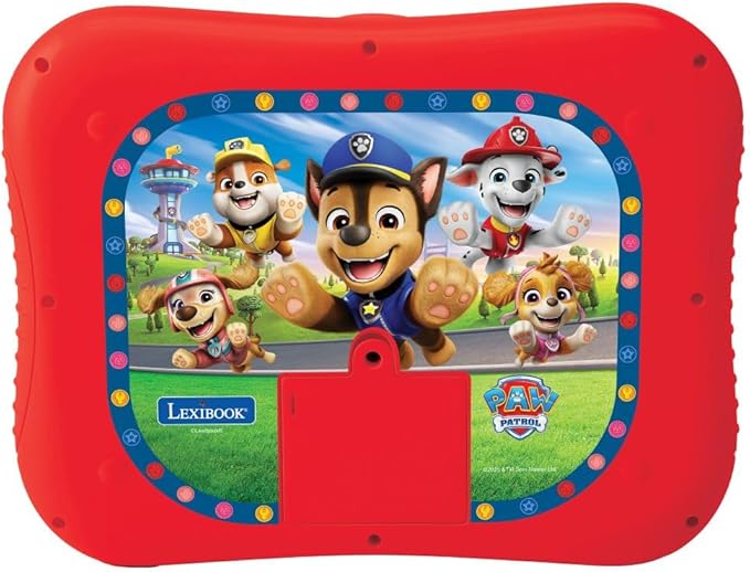 LEXiBOOK, Bilingual Talking Tablet Paw Patrol with Touch Keys, Red Blue, JCPAD007PAi2