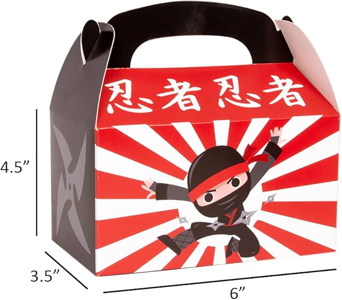 Tigerdoe Ninja Themed Party Supplies 60 Piece Set – Ninja Birthday Party Decorations – Ninja Party Favor Boxes, Notepads, Slap Bracelets, Stamps, and Slingshot Ninja Toys