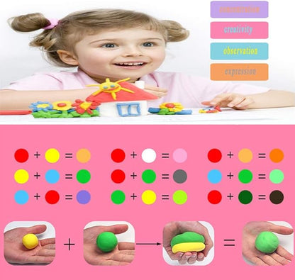 36 Colors Air Dry Clay Ultra Light and Air Dry Clay for Children Non-Toxic and Eco-Friendly Modeling Magical Clay with Tools