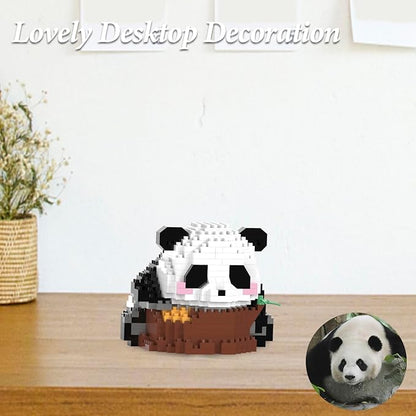 Mini Building Blocks, Party Favors- Micro Blocks Panda Toy for Kids 13 14 15 16+, Mini Blocks Building Sets for Adults, Easter/Birthday for Teens(554 PCS) (Laid-Back Panda)