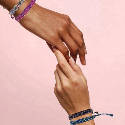 12 pcs Braided Friendship Bracelets for Teen Girls Woven Paracord Bracelets Set Valentines Exchange Gifts Easter Basket Fillers for Teen Teenager Birthday Christmas Party Favors