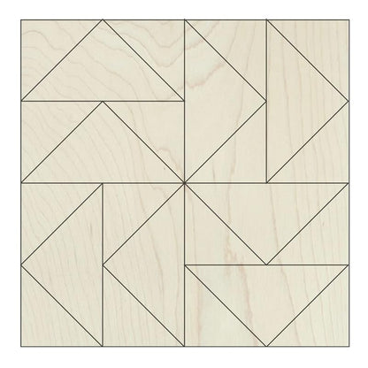 Unfinished Sawtooth Barn Quilt Square Wooden Sign, Arrow Country Decor Canvas Quilts Blocks (12 inches, Flying Geese) AVTRBoutique