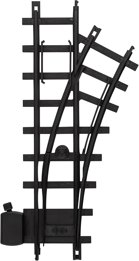 Lionel Ready-to-Play Left & Right Hand Interchange 2-Piece Black Plastic Track Pack