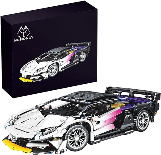 Mesiondy Building Blocks Toys Adults Kits, 1:14 MOC Building Set Sports Raceing Car Model for Boys Age 12-16 8-14，(1337 Pieces)