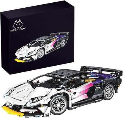 Mesiondy Building Blocks Toys Adults Kits, 1:14 MOC Building Set Sports Raceing Car Model for Boys Age 12-16 8-14，(1337 Pieces)