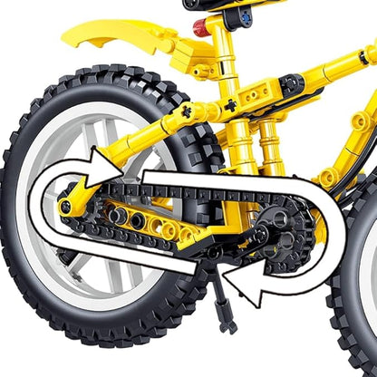 ENHANA Motorcycle Building Blocks Bike Cycle Compatiable with Tech Set Mountain Bike Building Kit Toy STEM Educational Bike Building Set for 6-10 Years Old Boys