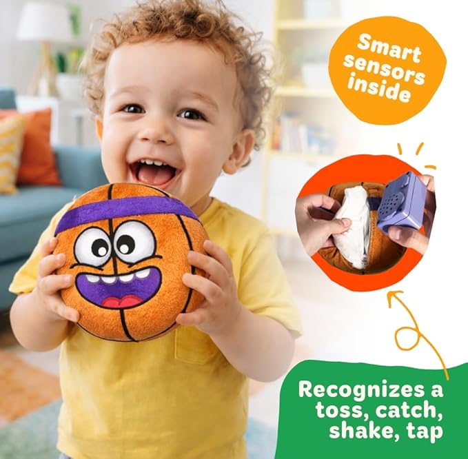 Move2Play, Hilariously Interactive Toy with Music & Sound Effects for Boy & Girl | Ball for Toddler & Baby | 6, 12, 18+ Months | 1, 2, 3+ Year Old