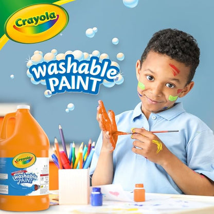 Crayola Washable Paint, Orange Paint, Classroom Supplies, 1 Gallon
