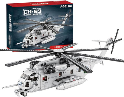 CH-53E Super Stallion Building Blocks and Construction Toy, Collectible Military-Themed Model to Build and Display, Great Gift for Military Fans (2192 PCS), 1:35 Scale