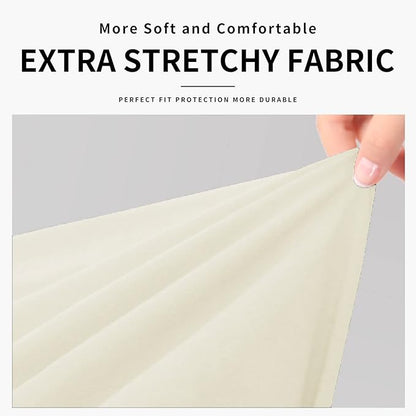 Easy-Going 100% Dual Waterproof Recliner Cover Stretch Soft Couch Cover for Dogs, Sofa Slipcover for Recliner Couch Leakproof Furniture Protector for Kids, Pets Ivory