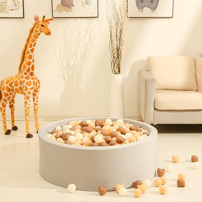 GOGOSO Bear Ball Pit Balls Shapes BPA Free Plastic Play Balls Crush Proof Kids Toddlers Baby Pastel Pelotas Toy Shaped Giant Friendship Bracelet