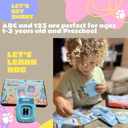 Unbreakable PVC Talking Flash Cards Toddler Toys with Carrying Ring, Pocket Speech Therapy, Learning Educational Montessori Autism Sensory Toys Toddler Games 274 Sight Words for Boys and Girls Gifts