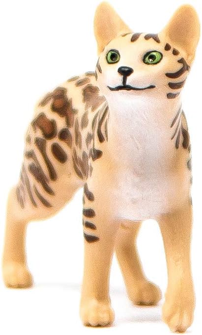 Schleich Farm World, Realistic Cute Cat Toys for Boys and Girls Ages 3 and Above, Bengal Cat Toy, 1 Count (Pack of 1)