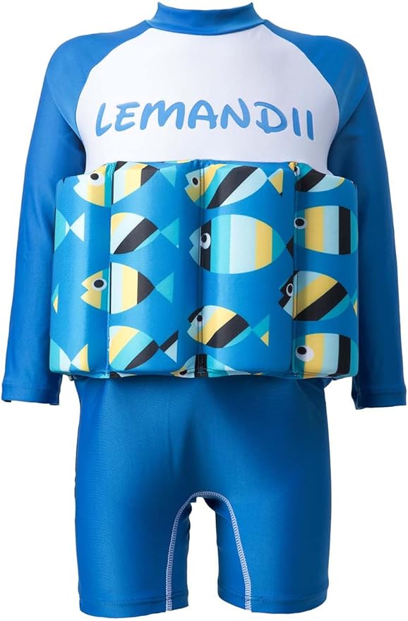 Baby Kids Floatation Suit Float One-Piece Swimwear Buoyancy for Girls Boys 1-8Years