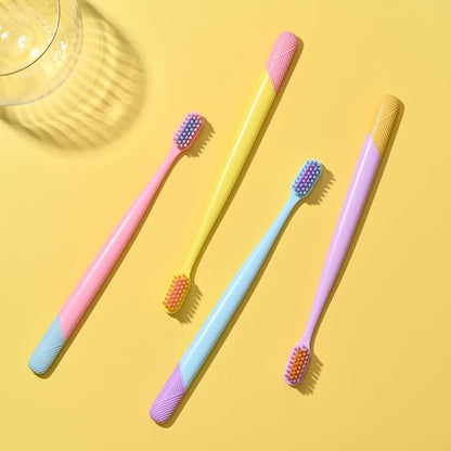 VIWIK 10 Pack Colorful Ultra-Soft Bristle Toothbrush – BPA-Free, Gentle on Gums, Effective Plaque Removal for Sensitive Teeth – Durable, Perfect for Adults and KidC