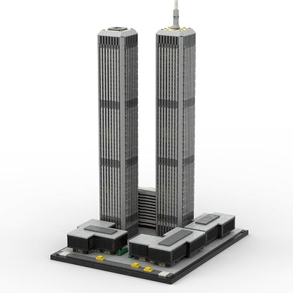 MOC-122768 World Trade Center Building Blocks Set, 1/1000 World Famous Architecture Landmark NY City Skyline Construction Toy for Adults, Designed by bru_bri_mocs, 4870PCS