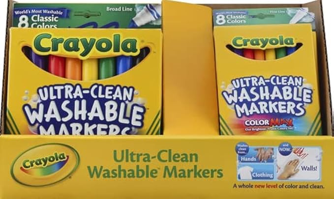 CYO587808 - Crayola Classic Washable Marker Set