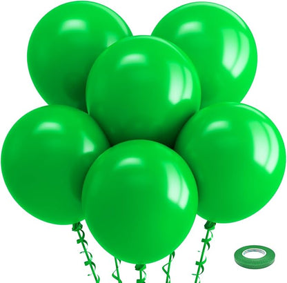 Bezente Green Balloons 18 Inch - 30 Pack Large Thick Light Green Balloons Big Round Green Latex Balloon for Birthday Bridal Shower Christmas Jungle Safari Theme Party Decorations