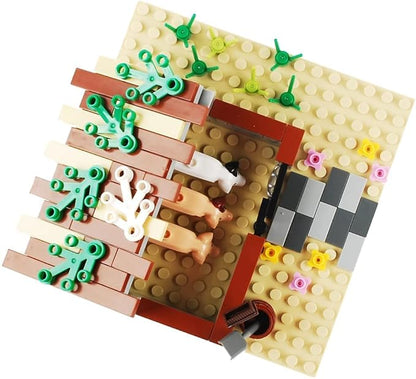 Farm Field Set Building Blocks Plant Animal Crops Building Bricks Kit DIY Building Set Compatible All Major Brands (#C)
