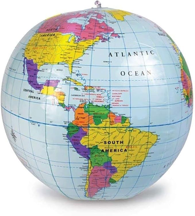 Learning Resources Inflatable 12 inch Globe - Ages 6+ Earth Globe, Geography for Kids