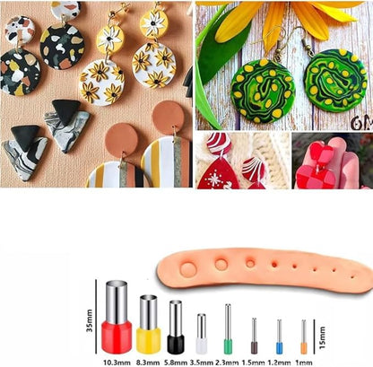 8Pcs Multicolor Clay Circle Cutters Set,Clay Molds Household Tool for Polymer Ceramic Crafts Handmade Supplies Clay Cutters Set of Circle Cutters for Earrings Ceramics and Pottery Ceramic and Pottery