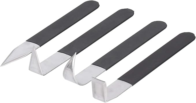4PCS Clay Carving Knife Tools, Metal Pottery Clay Carving Tools, Pottery Sculpting Tools Set, for Engraving, Shaping, Styling Clay Pottery and Sculpture