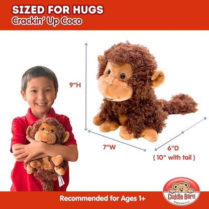 Cuddle Barn - Crackin' Up Coco | Super Soft Animated Twirling Moving Monkey Stuffed Animal Plush Toy | Spins Around Making Monkey Sounds | Great Gift for Toddlers and Kids Ages 1 and Over - 10 Inches