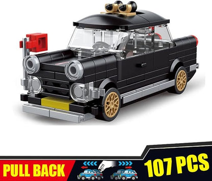 Pull Back Car Building Blocks Sets, Pull and Go, 3D Assembly Vehicles for Boys Building Block Car Toys Party Favor for Kids Age 6 7 8 9 10, 419 Pieces