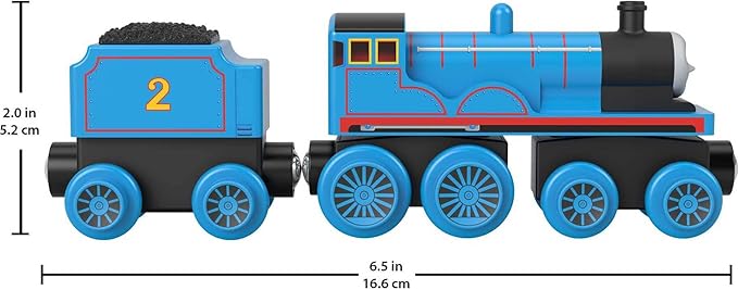 Thomas & Friends Wooden Railway Toy Train Edward Push-Along Wood Engine & Coal Car for Toddlers & Preschool Kids Ages 2+ Years (Amazon Exclusive)
