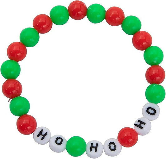 Fun Express Ho Ho Ho Christmas Beaded Bracelets Craft Kit - Makes 12