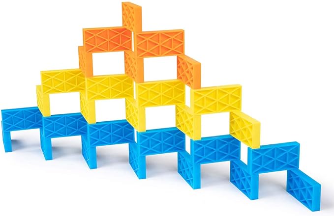 Bulk Dominoes Kinetic Domino Kit | Dominoes Set, STEM STEAM Small Toys, Family Games for Kids, Kids Toys and Games, Building, Toppling, Chain Reaction Sets (204pc)
