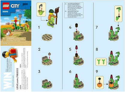 LEGO City Farm Combo Pack: Farm Garden and Scarecrow Polybag (30590) and Brown Chicken