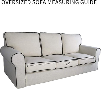 PureFit Reversible Quilted Sofa Cover, Water Resistant Slipcover Furniture Protector, Washable Couch Cover with Non Slip Foam and Elastic Straps for Kids, Pets (X Large, Brown/Beige)