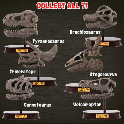 ArtCreativity Dinosaur Excavation Kit for Kids, 5.5” Pachycephalosaurs Skull Excavating Set with Fossil Digging Tools and Stand, Fun Science Activity Toy, Educational Dinosaur Gift for Boys and Girls