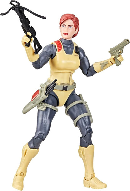 G.I. Joe Classified Series Retro Cardback Scarlett, Collectible 6-Inch Action Figure with 17 Accessories
