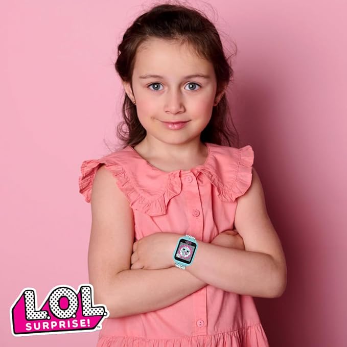 Accutime Kids LOL Surprise Light Blue Educational Touchscreen Smart Watch Toy for Girls, Boys, Toddlers - Selfie Cam, Learning Games, Alarm, Calculator, Pedometer & More (Model: LOL4299AZ)