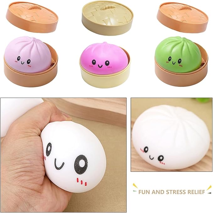 Glitter Dumpling, NEW Glitter Dumpling Squishy Box, Dumplings Squishy, Anxiety Relief Fidget, Soft Squeeze Decompression Dough (2PCS Green)