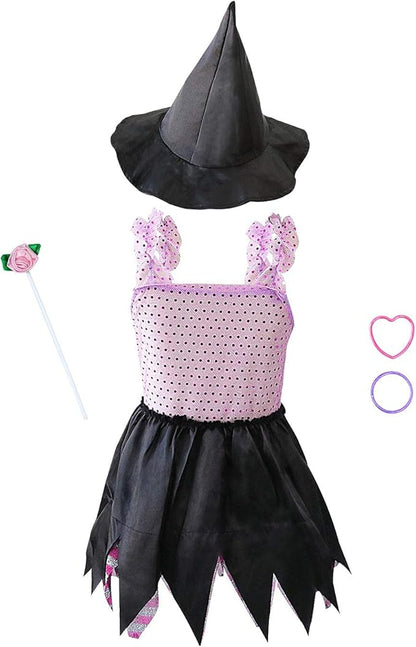 Jeowoqao Girls Dress up Trunk Princess Set, 24Pcs Pretend Play Costume Set, Fairytale, Supergirl, Princess, Rainbow Girls Costume for Toddler/Little Girls Ages 3 4 5 6 Years