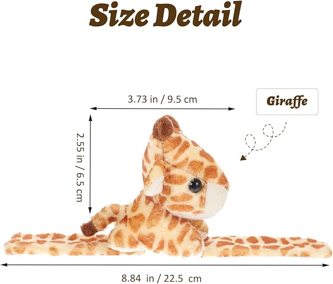 Toddmomy Jungle Party Favors Plush Animal Wristband Stuffed Animals Slap Bracelet Plush Animal Slap Bracelets Animal Wrist Slap Bracelet for Kids Birthday Party Costume Props Baby Stuffed Animals