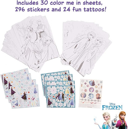 Innovative Designs Disney Frozen 2 Kids Deluxe Activity Set with Carrying Tin, Coloring Sheets, Tattoos, Stickers, & Art Supplies