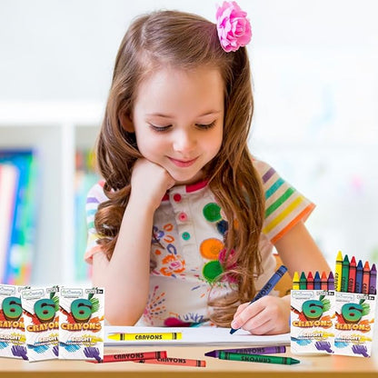 ArtCreativity Crayons Bulk Set - 150 Crayon Packs - 6 Crayons in Each Pack - 900 Total - Crayons for Kids in Red, Orange, Yellow, Green, Blue, Purple - Bulk Crayons for Classroom and Party Favors