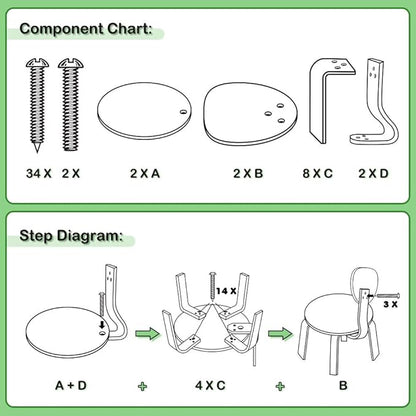 iPlay, iLearn 2 PCS Wooden Kids Chair Sets, Natural Hardwood Frog & Cow Animal Children Chairs, Furniture Set for Toddlers Kids Boys Girls, Stackable for Playroom, Nursery, Preschool, Kindergarten